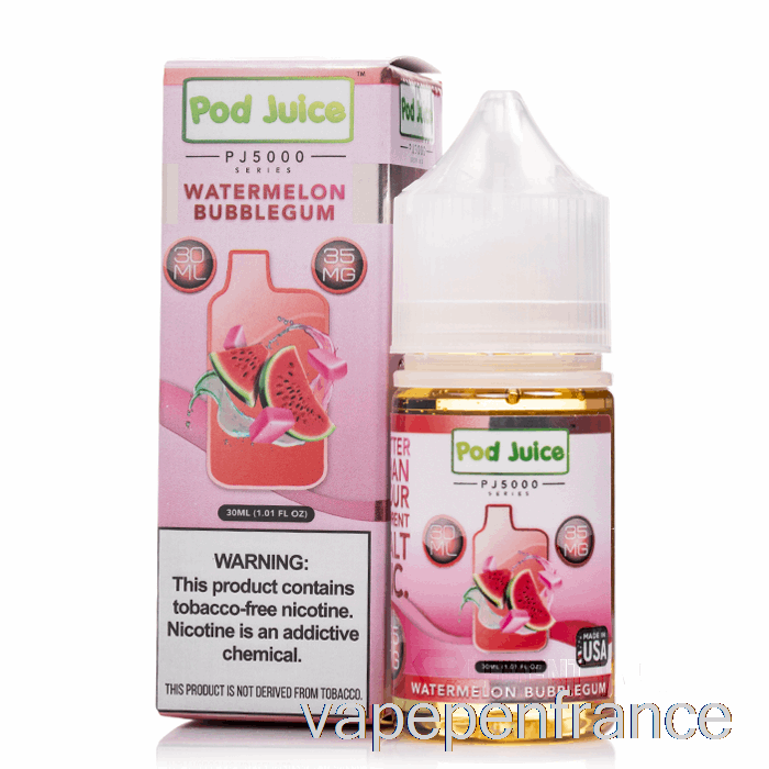 Bubblegum Pastèque - Jus De Dosette Pj5000 - Stylo Vape 30ml 55mg